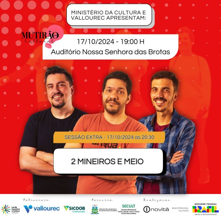 Humor Mineiro Conquista o Palco: ‘2 Mineiros e Meio’ no 8° Mutirão Cultural!