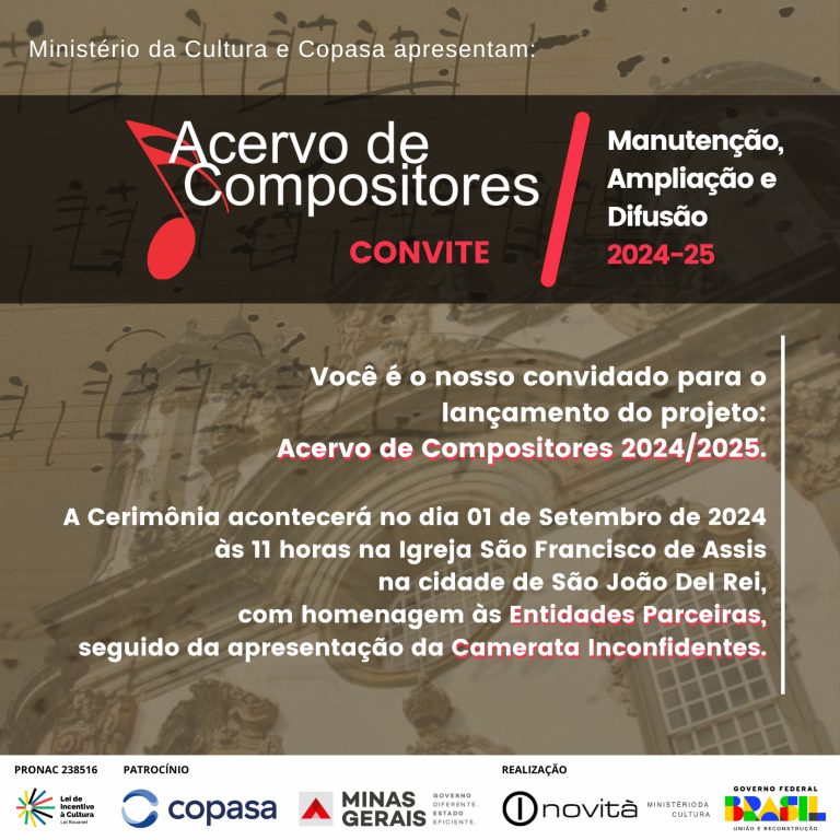 Lançamento do Projeto Acervo de Compositores 2024/2025